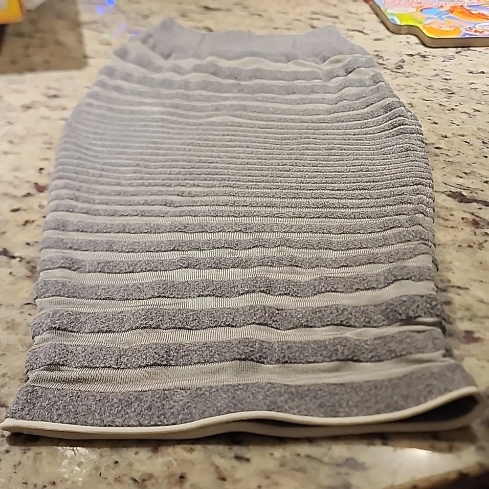 Alexander Wang Bodycon Skirt Engineered Stripe Grey XS - Picture 4 of 9